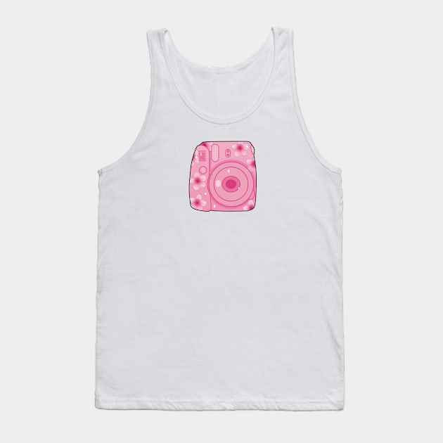 Cherry Blossom Polaroid Camera Tank Top by leoleon